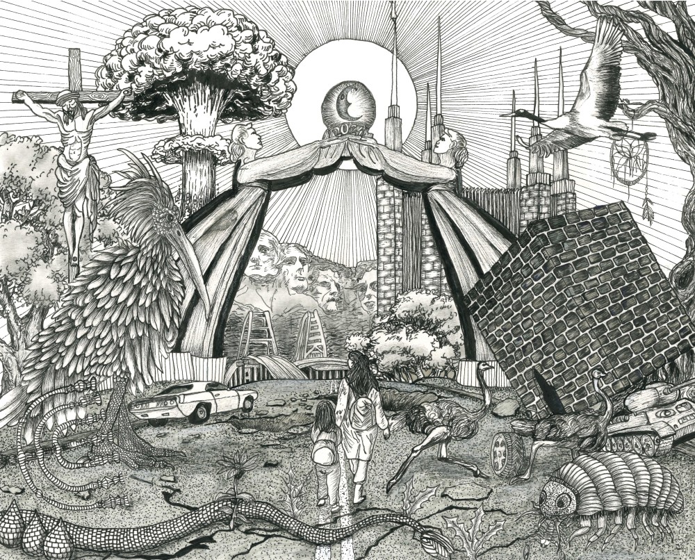 Illustration av verket 'Madness of Men'